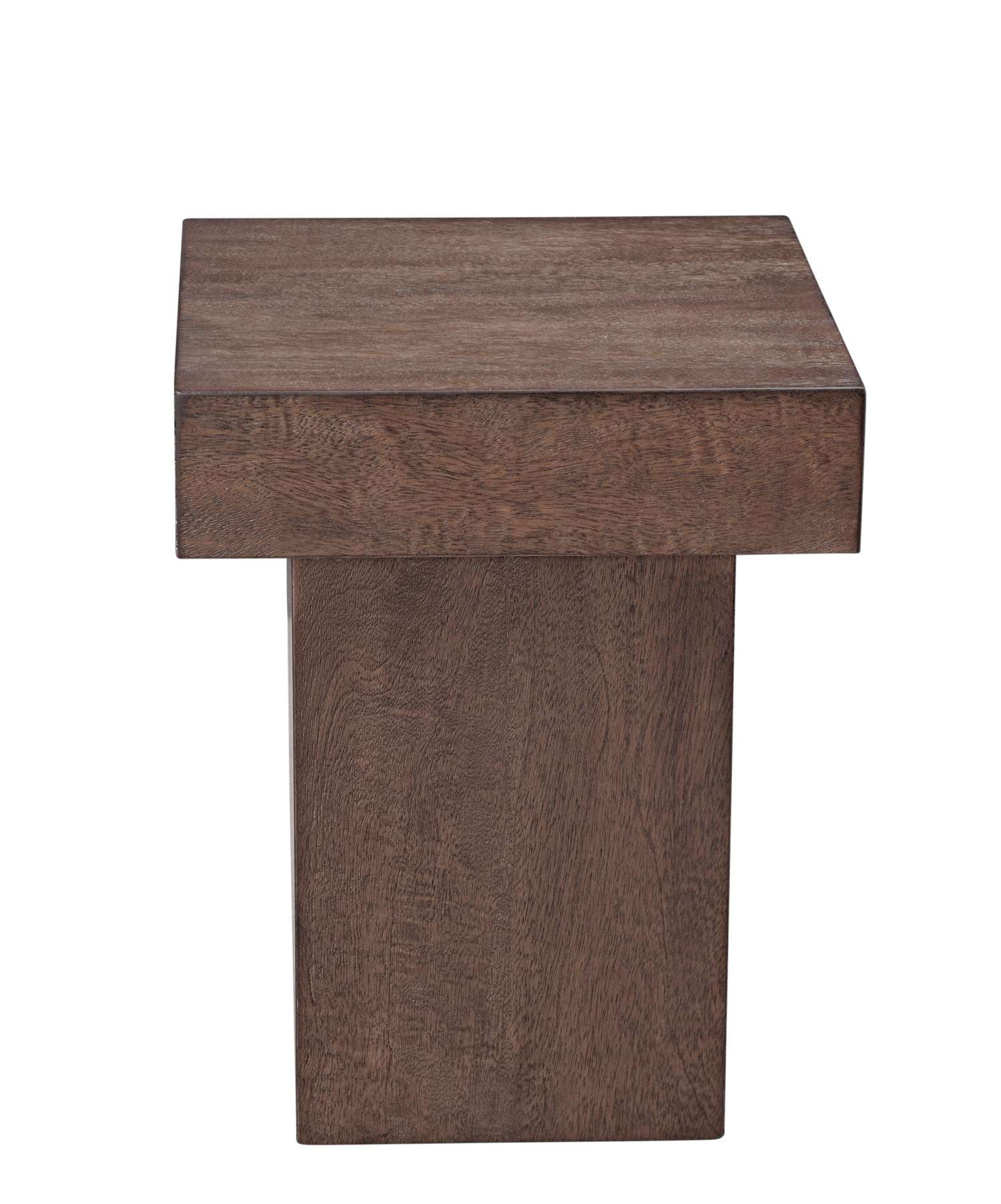Padula Brown Oak Small End Table - Straight On