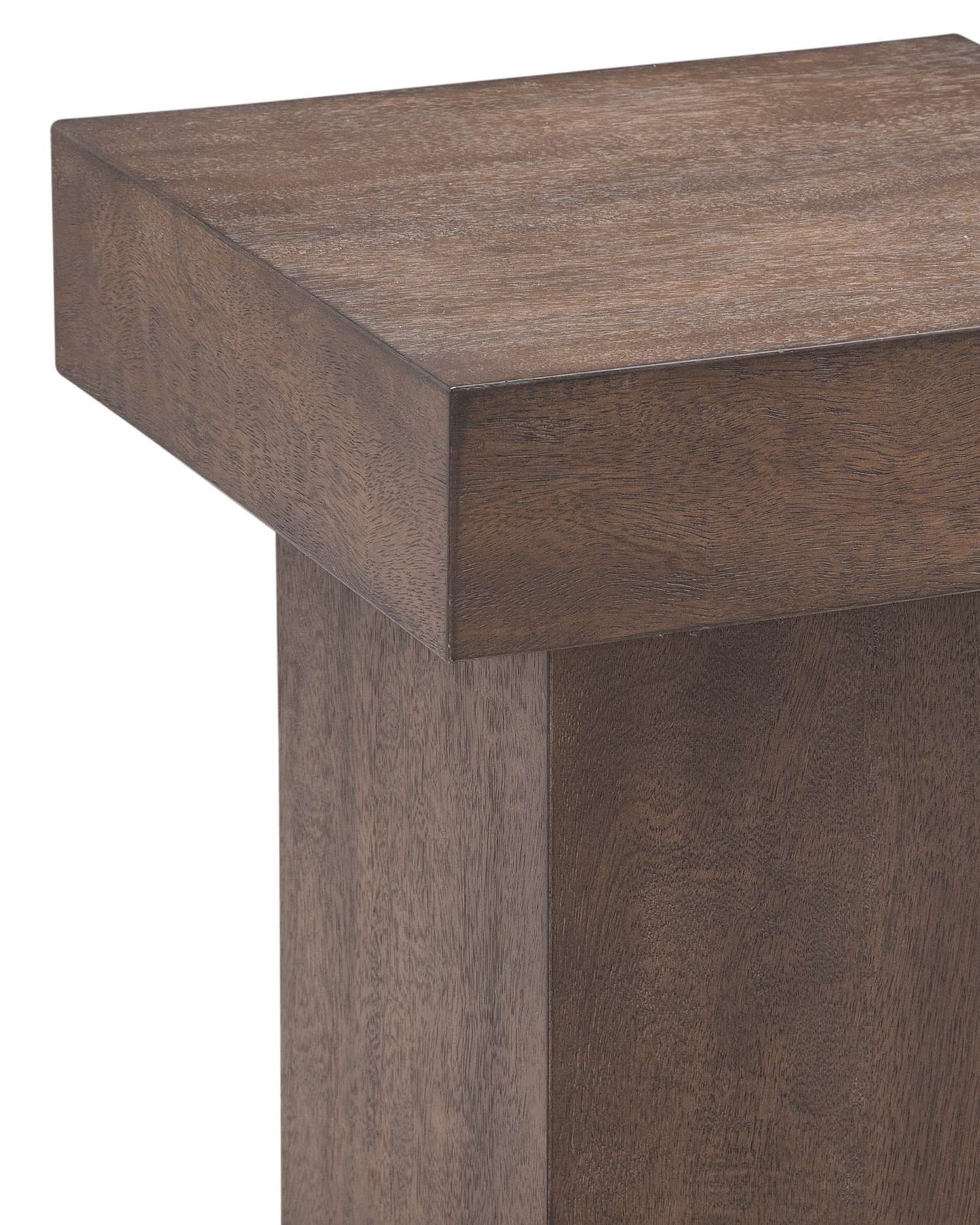 Padula Brown Oak Small End Table - Detail
