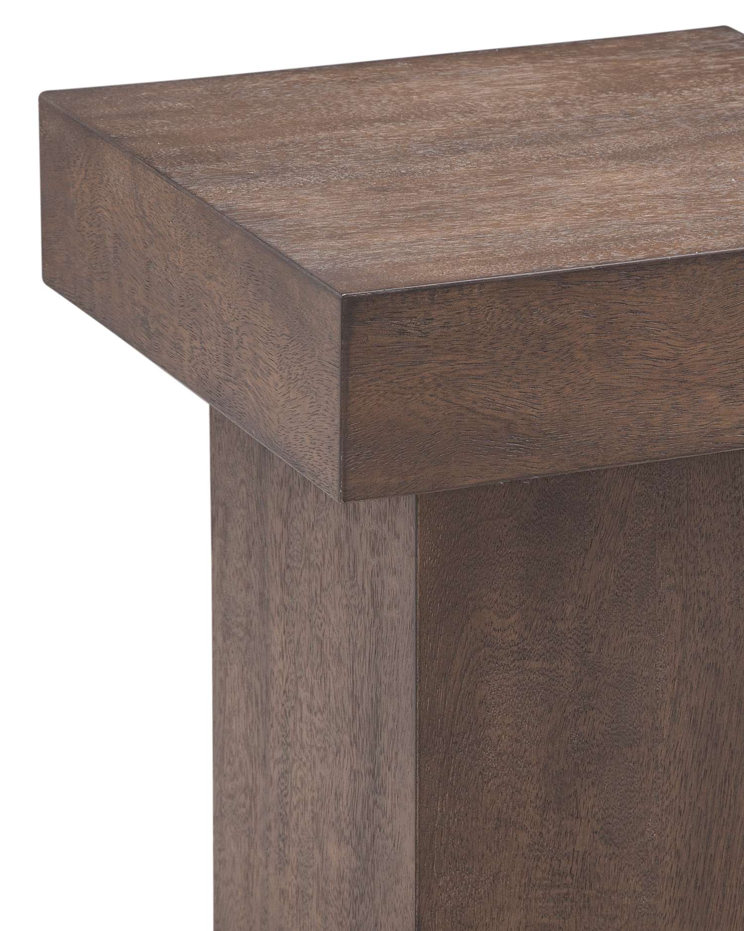 Padula Brown Oak Small End Table - Detail