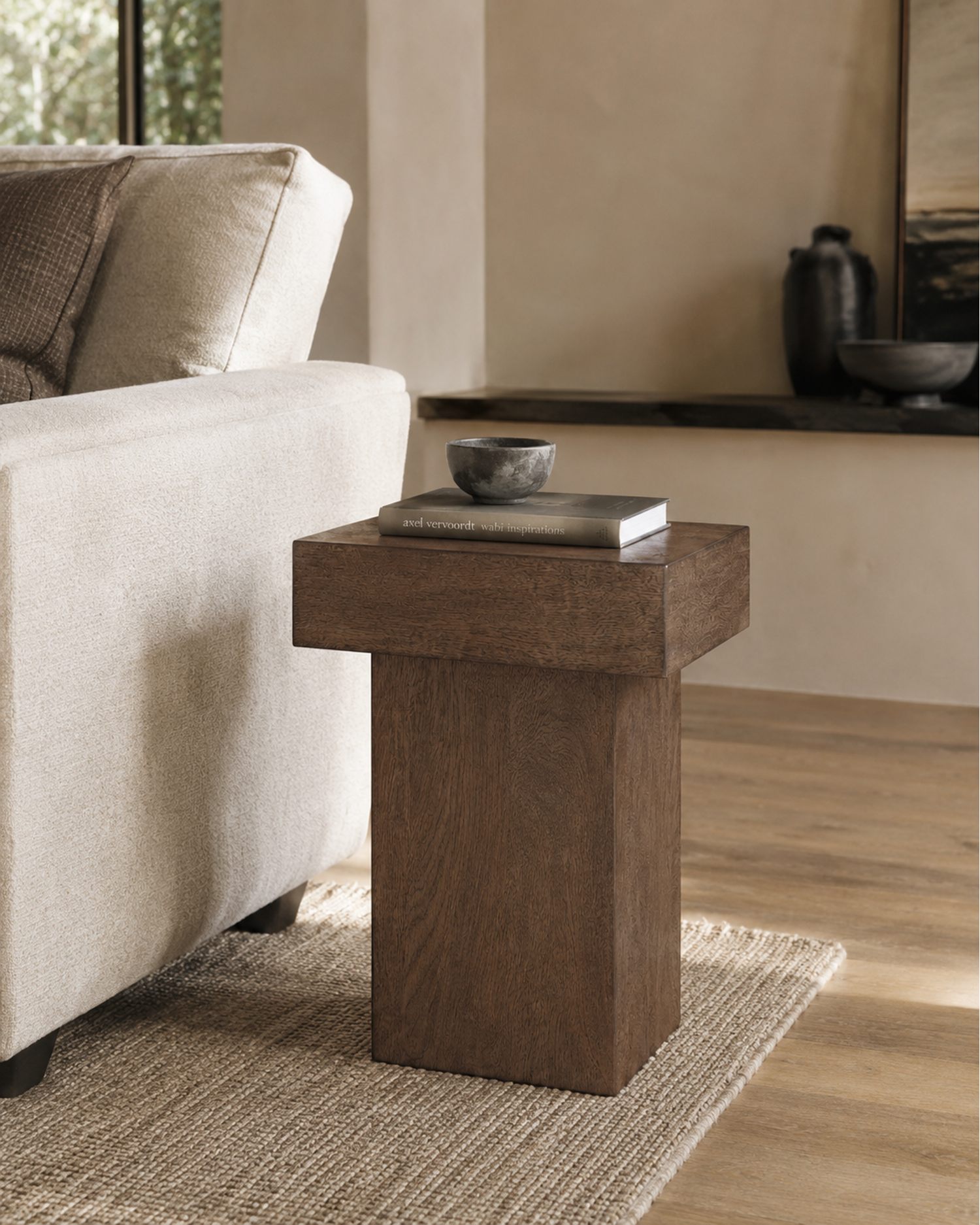 Padula Brown Oak Small End Table - Main