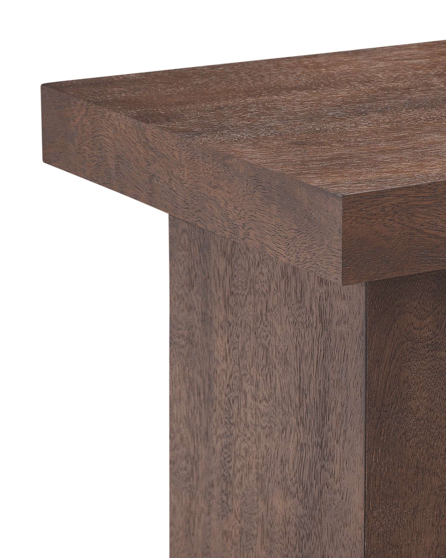 Padula 24" Modern Large End Table Mango Veneers and Rectangular Top - Detail