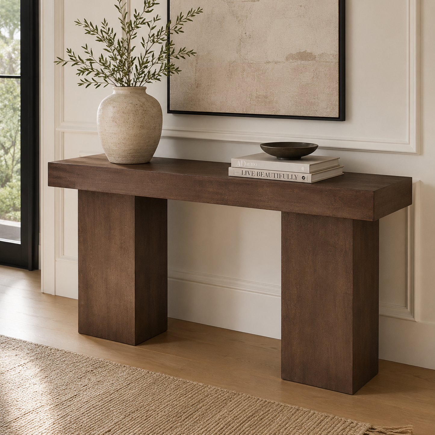 Padula Brown Oak Console - Main