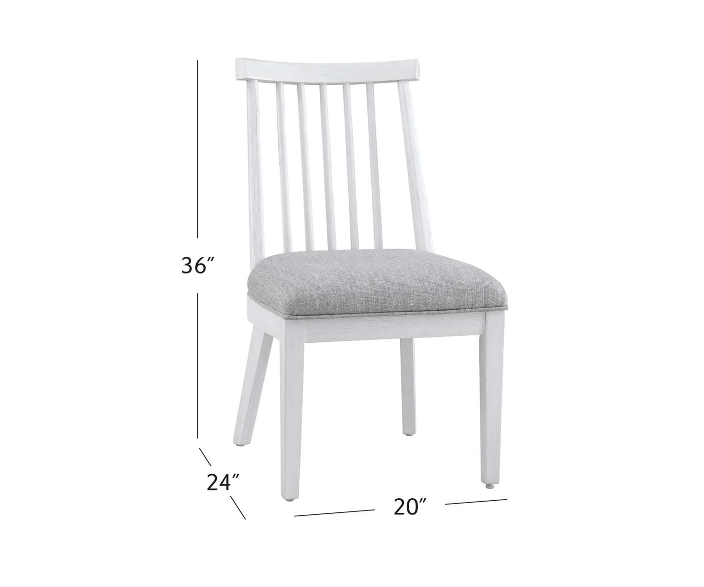 Nadine Dining Chair (Set of 2) - Dimensional