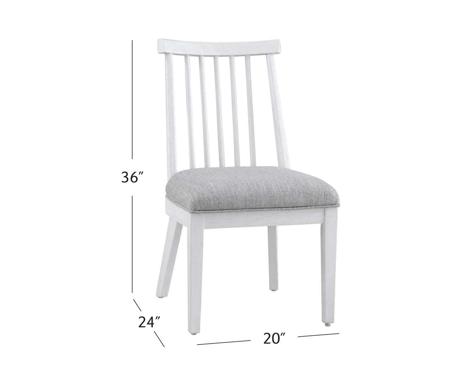 Nadine Dining Chair (Set of 2) - Dimensional