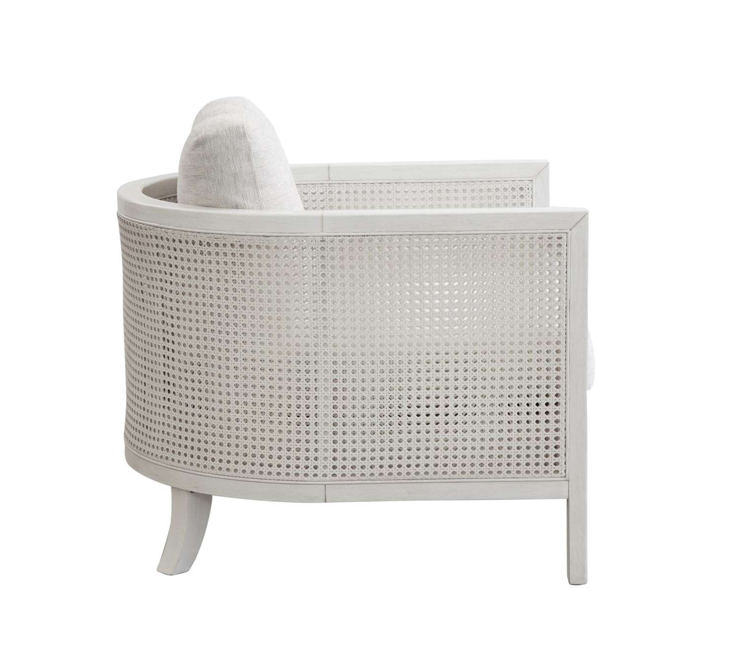 Mylo 30" Accent Chair in Solid Wood Frame with Hand-Brushed Cane and Oyster Fabric - Additional