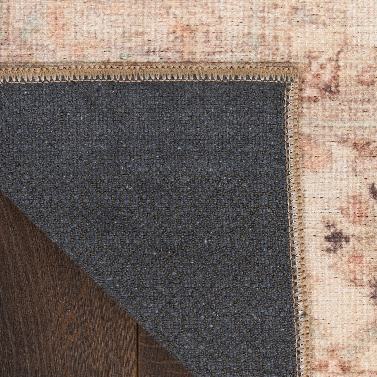 Nourison Vintage Beige Machine Washable Rug - Corner