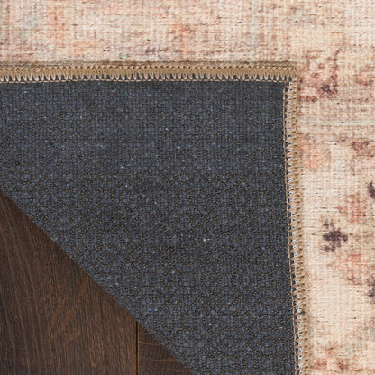 Nourison Vintage Beige Machine Washable Rug - Corner