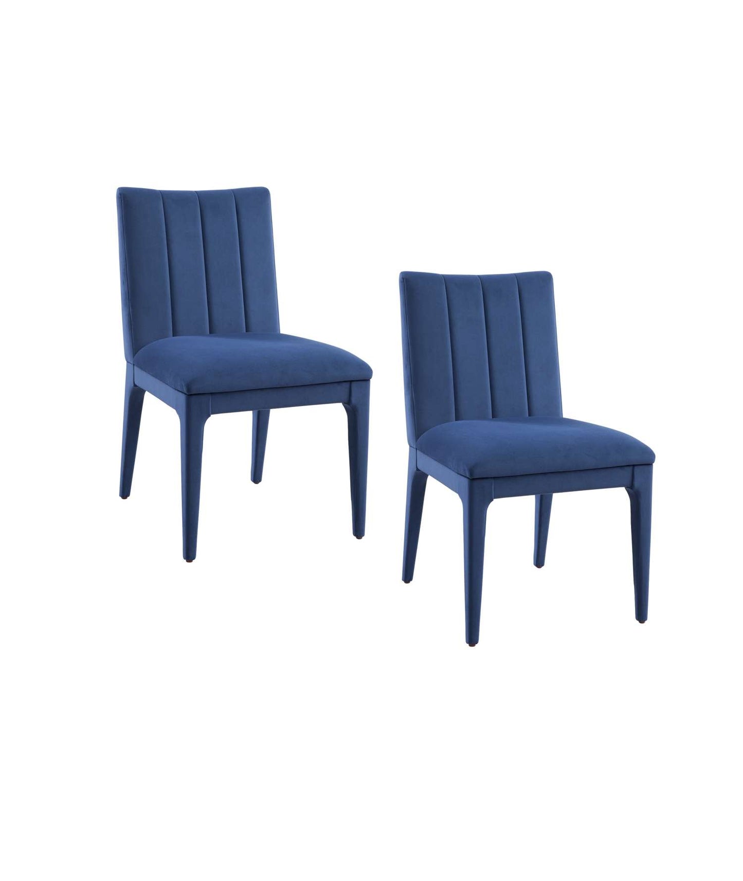 Brianne Navy Dining Chair (Set of 2) - Straight On