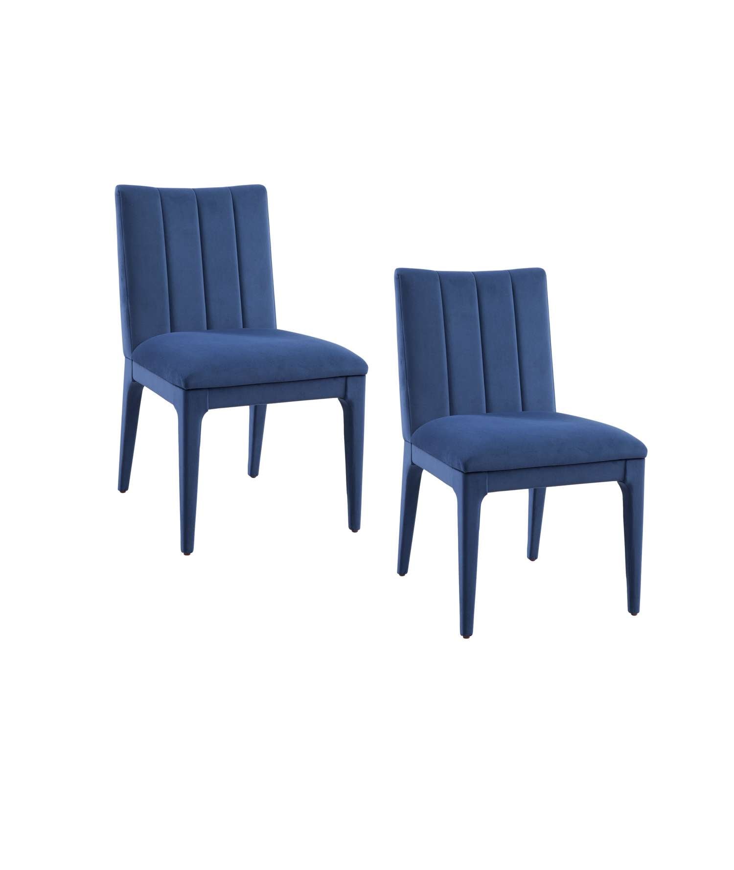 Brianne Navy Dining Chair (Set of 2) - Straight On