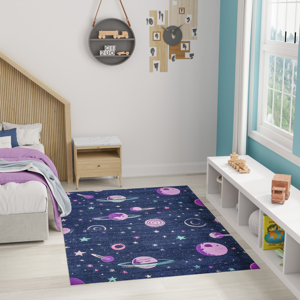 Nourison Imagination Black Machine Washable Rug - Room Scene