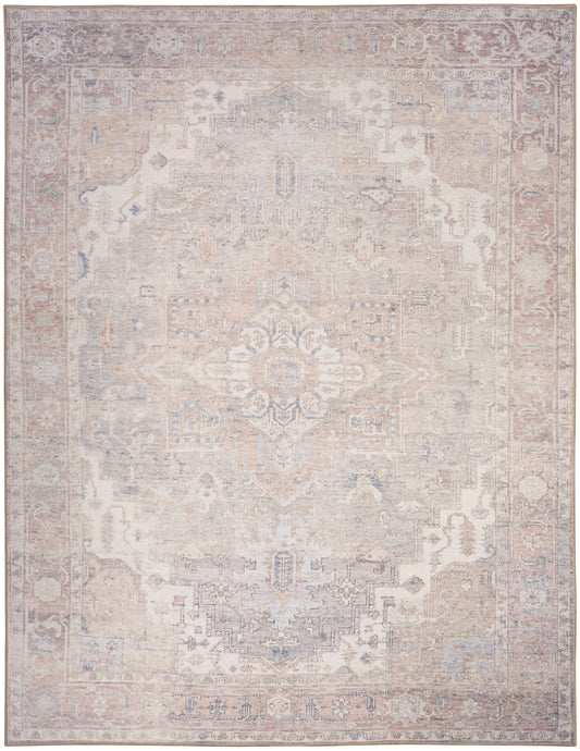 Nourison Vintage Light Blue Machine Washable Rug - Main