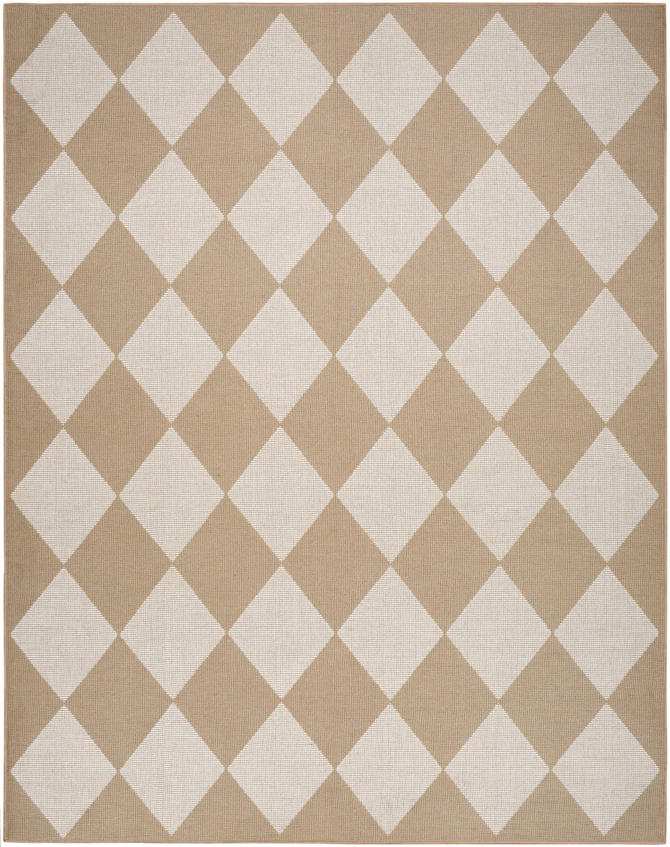 Nourison Modern Jute Natural & Ivory Machine Washable Rug - 5'3" x 7'3"