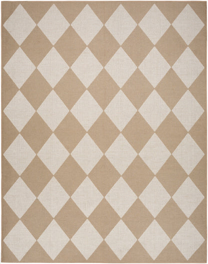 Nourison Modern Jute Natural & Ivory Machine Washable Rug - 5'3" x 7'3"