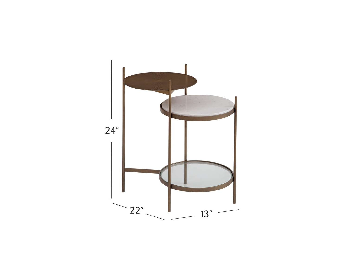 Felicity Accent Table - Dimensional