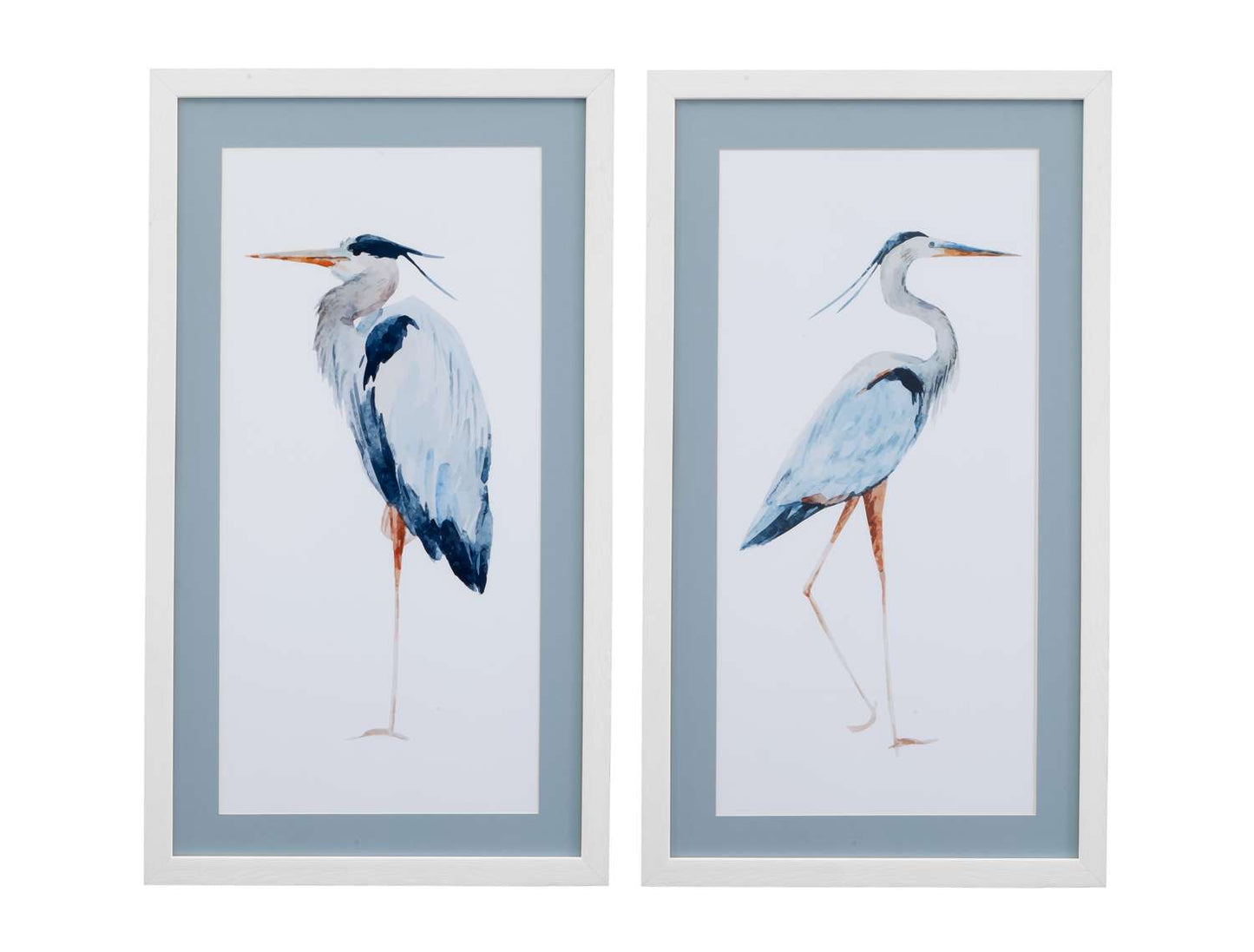 Heron Framed Print s/2 - Straight On