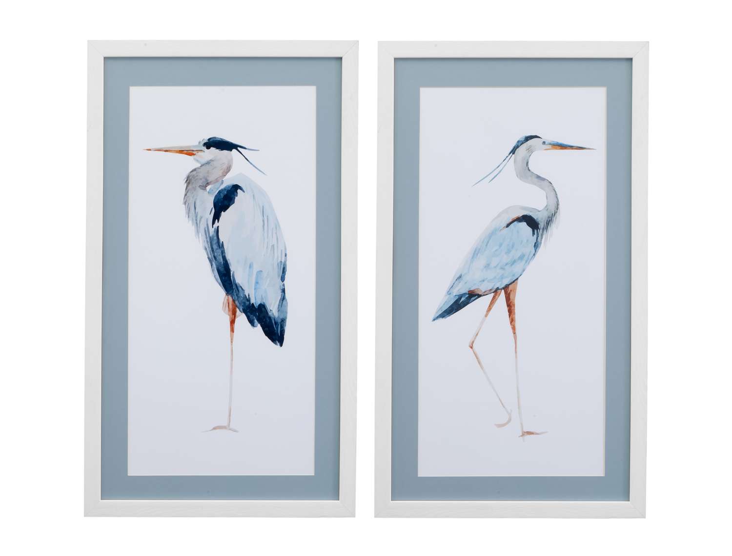 Heron Framed Print s/2 - Straight On