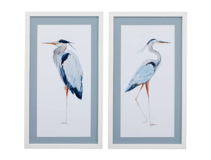 Heron Framed Print s/2 - Straight On