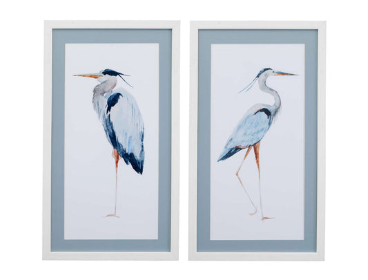Heron Framed Print s/2 - Straight On