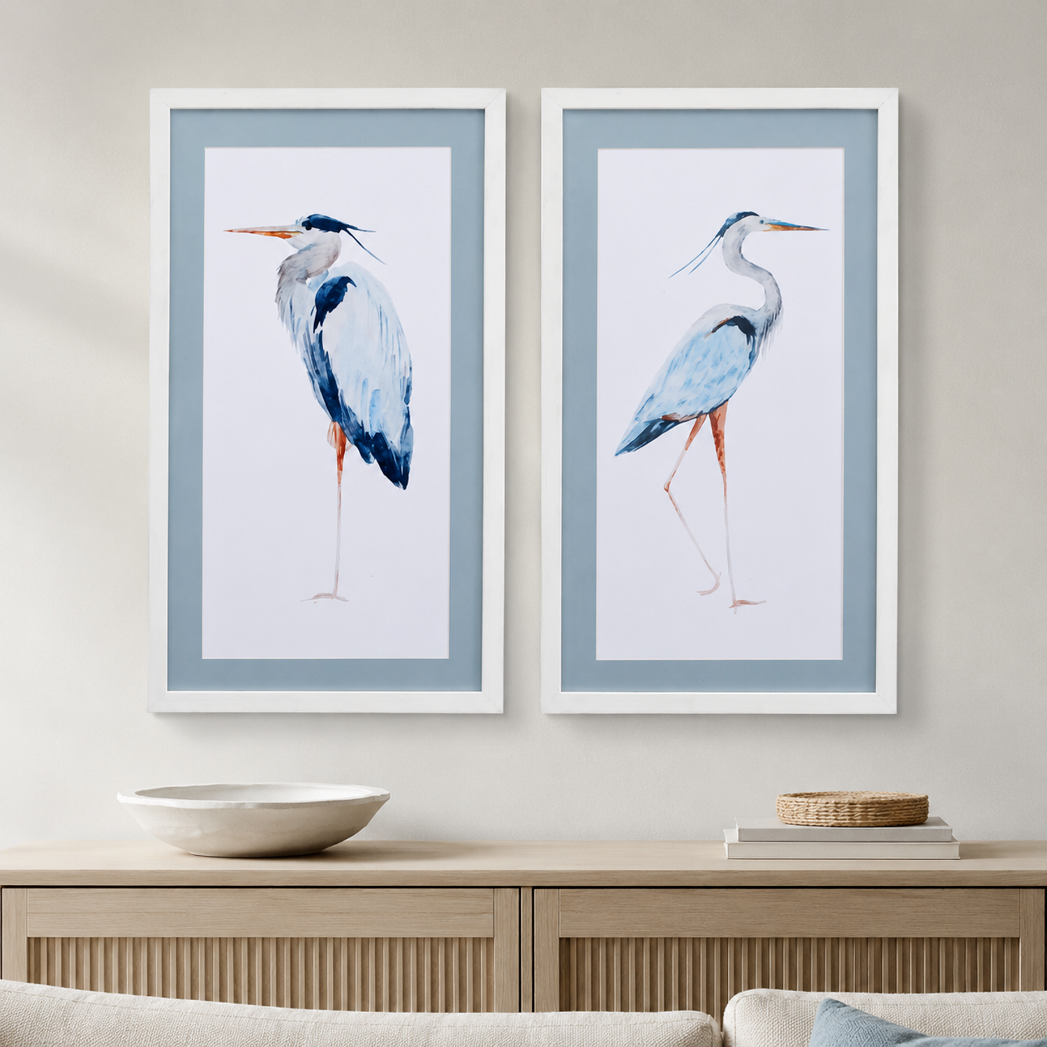 Heron Framed Print s/2 - Main