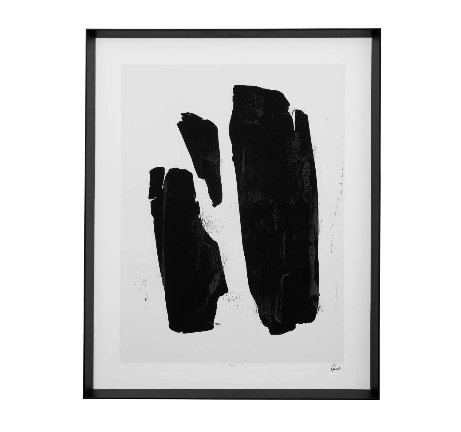 Abstract Matte Black Frame Framed Prints - Straight On