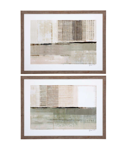 Across the Abstract Bay Framed Print s/2 - Straight On