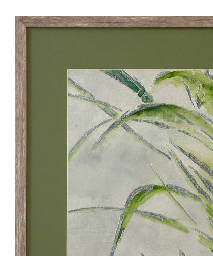 Green Palm Framed Print s/2 - Detail