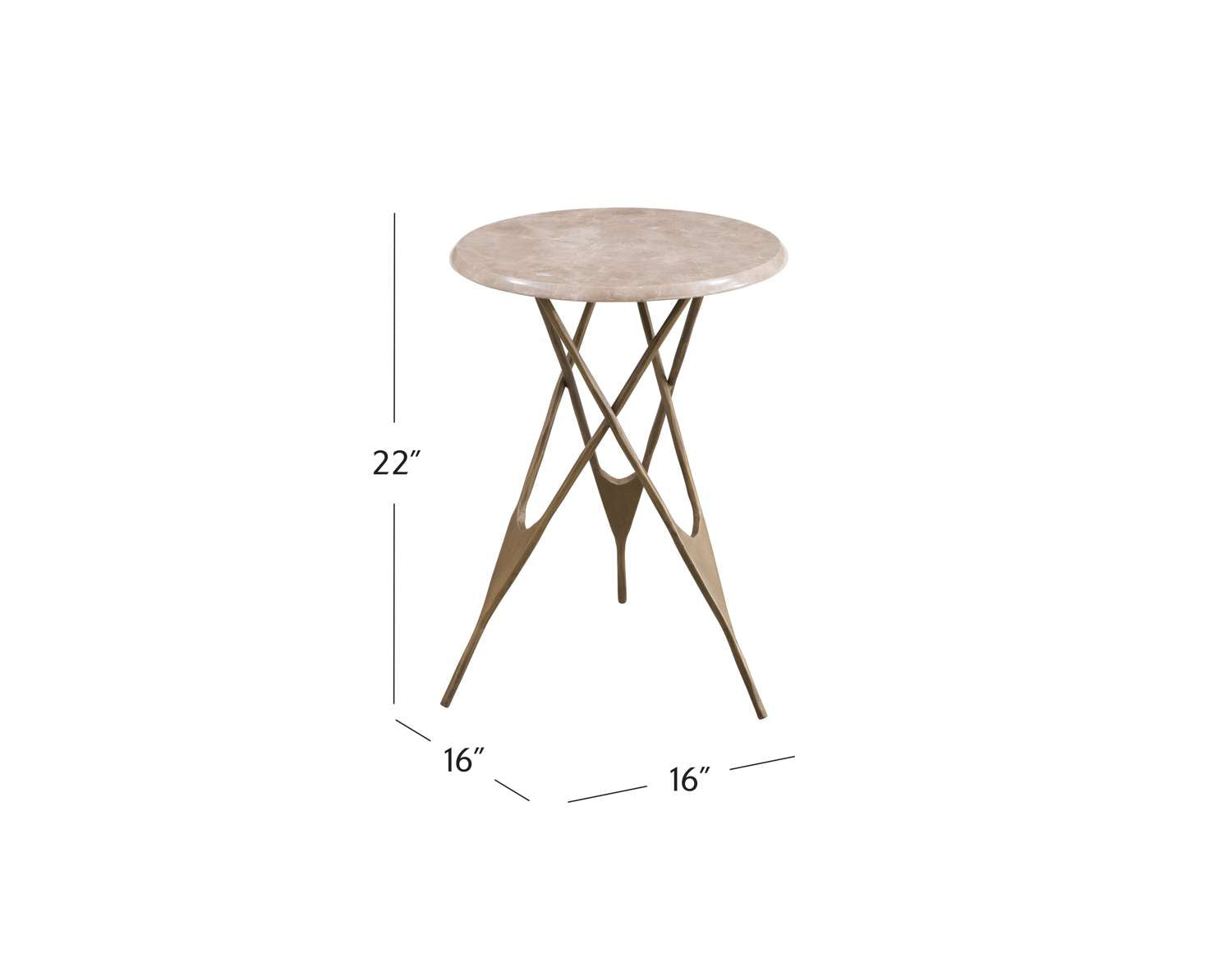 Leila Accent Table - Dimensional