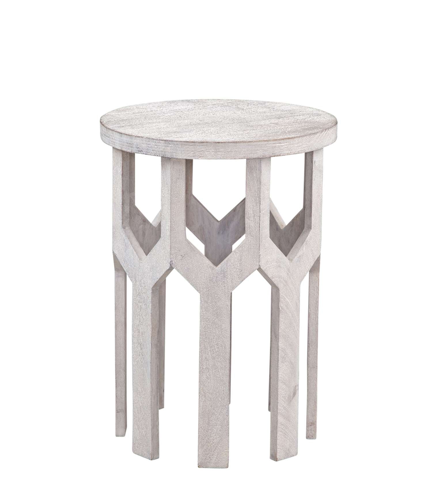 Lloyd White Accent Table - Angle