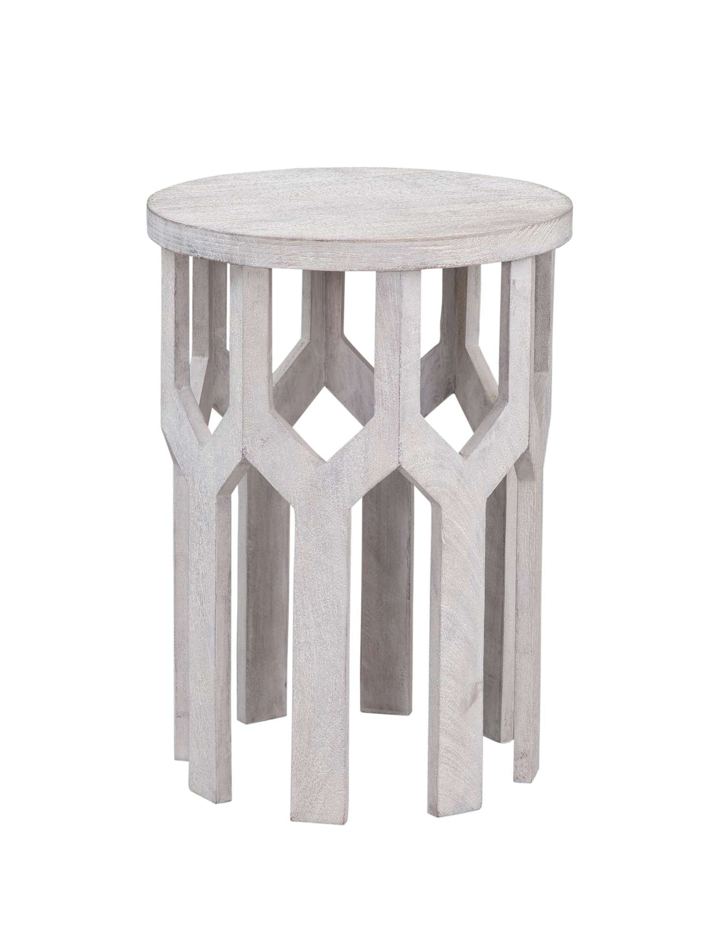 Lloyd White Accent Table - Straight On