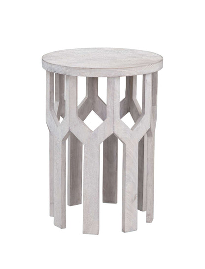 Lloyd White Accent Table - Straight On