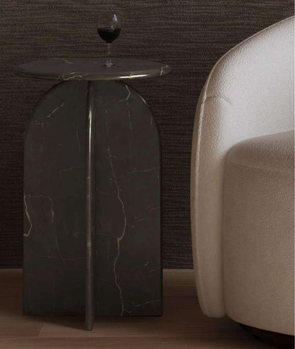 Abbey Brown Accent Table - Room Scene