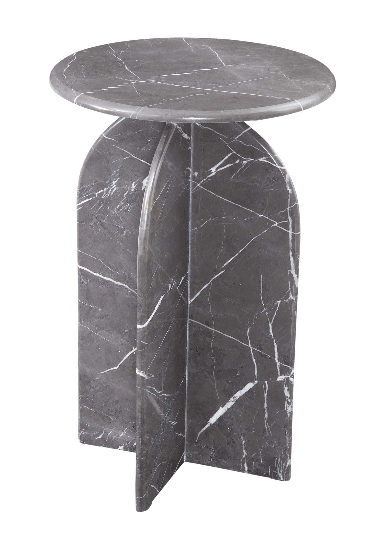 Abbey Gray Accent Table - Angle