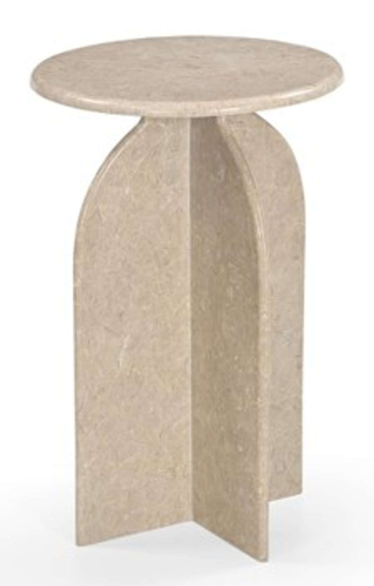 Abbey Feather Accent Table - Angle