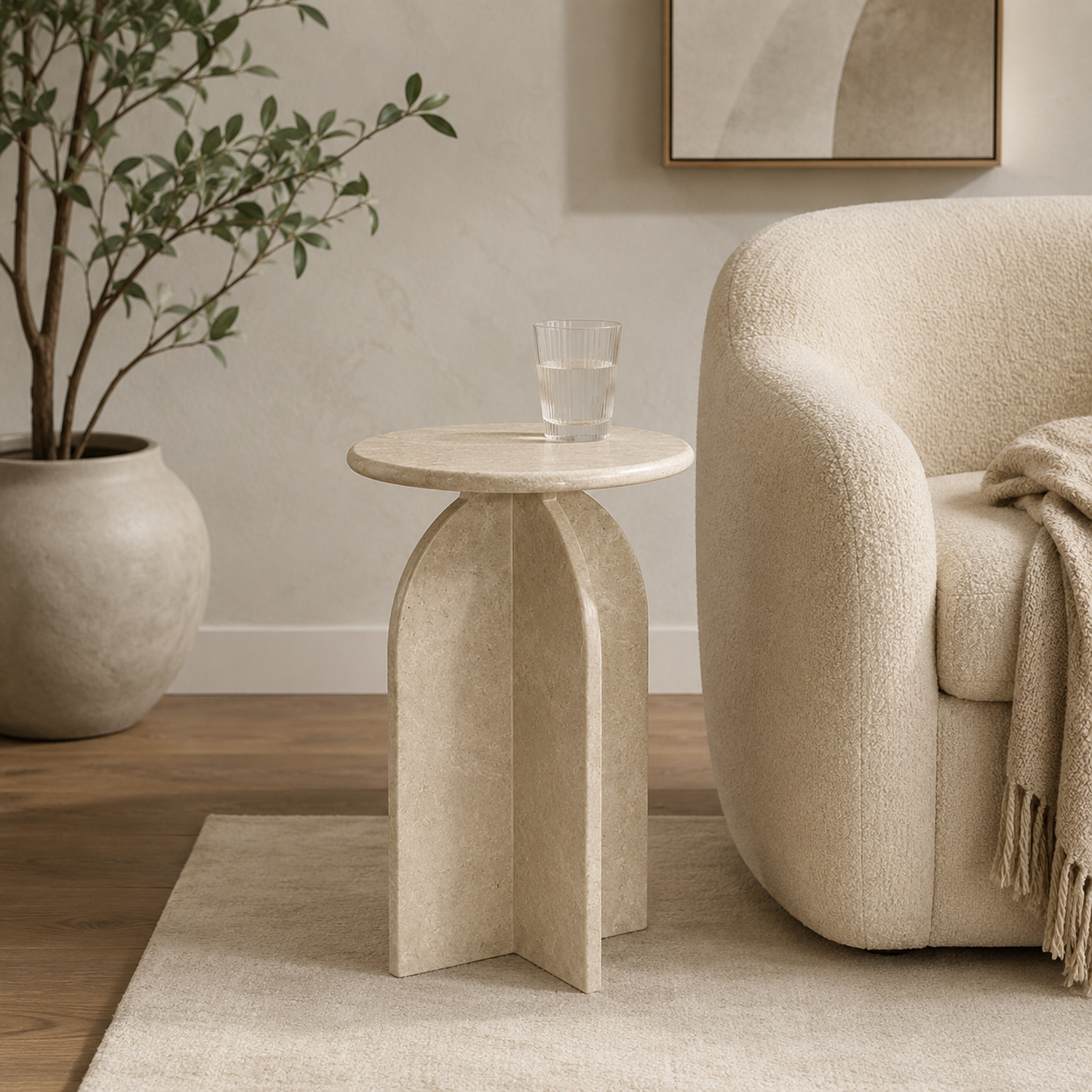 Abbey Feather Accent Table - Main