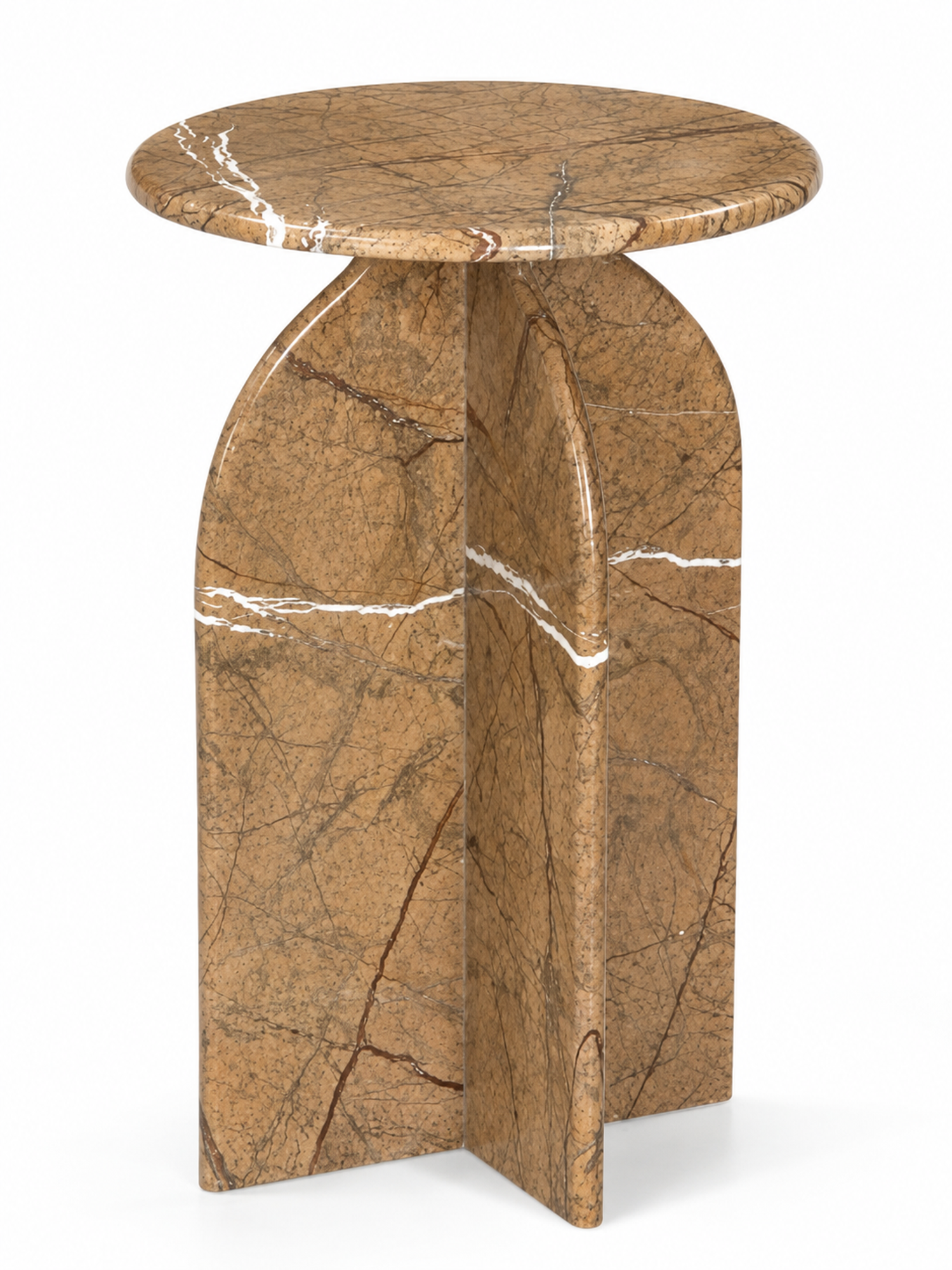Abbey Amber Accent Table - Straight On