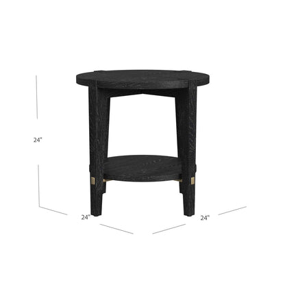 Whitfield Round End Table - Dimensional