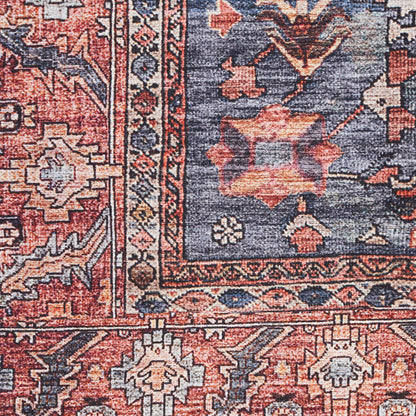 Nourison Grand Navy & Brick Pet Friendly Machine Washable Rug - Swatch