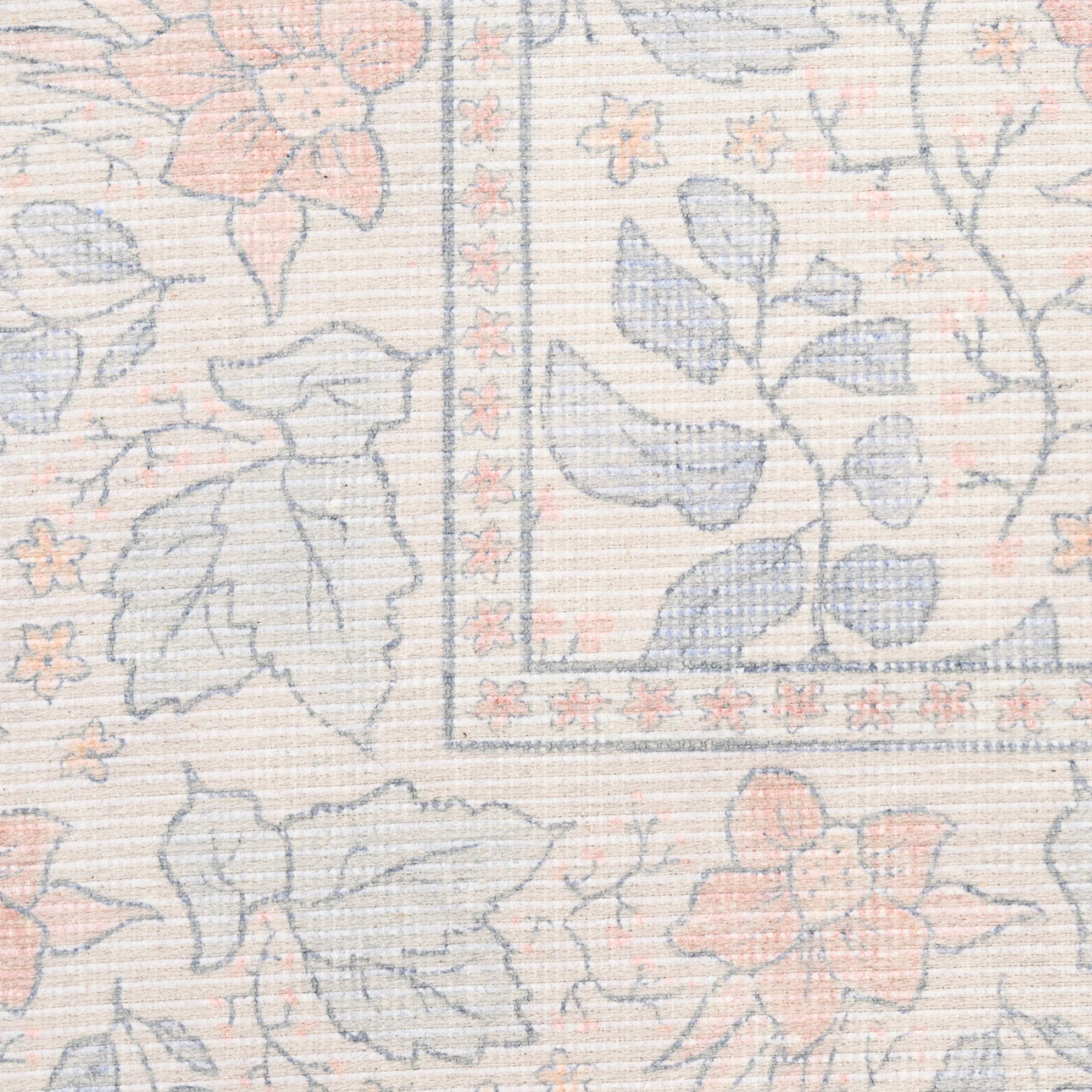 Nourison Botanical Ivory & Multicolor Machine Washable Rug - Swatch