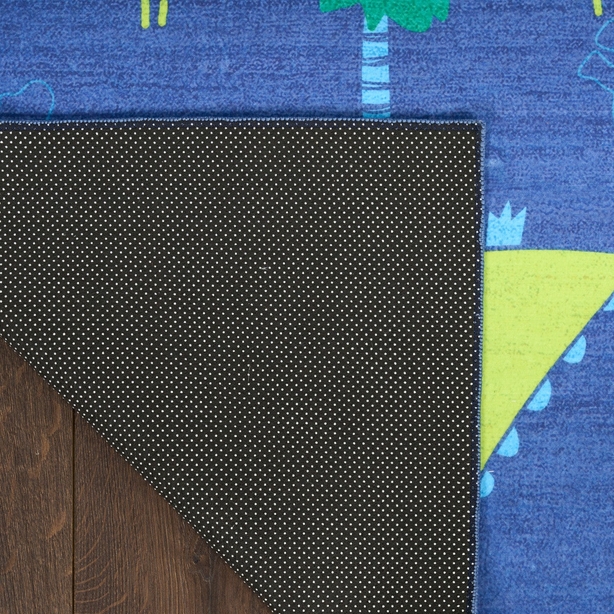 Nourison Imagination Navy & Multicolor Machine Washable Rug - Corner