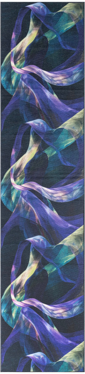 Nourison Blue & Multicolor Machine Washable Rug - 2'2" x 8'