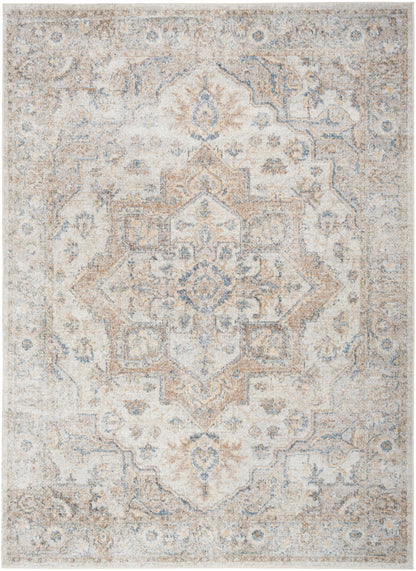 Nourison Astra Silver Grey Pet Friendly Machine Washable Rug - 5'3" x 7'