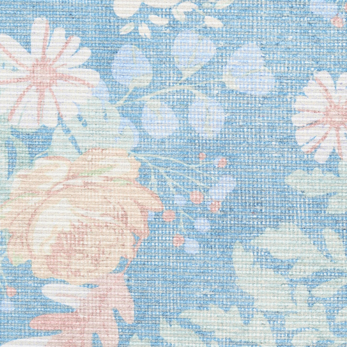 Nourison Botanical Blue & Multicolor Machine Washable Rug - Swatch