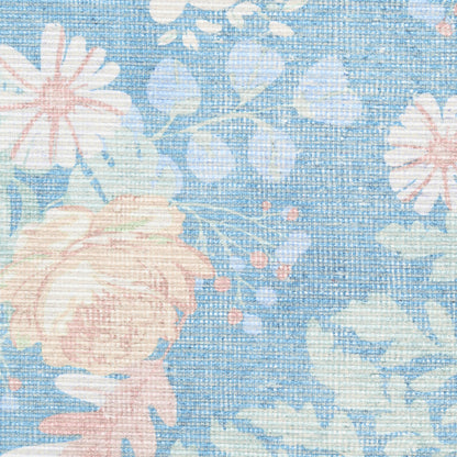 Nourison Botanical Blue & Multicolor Machine Washable Rug - Swatch