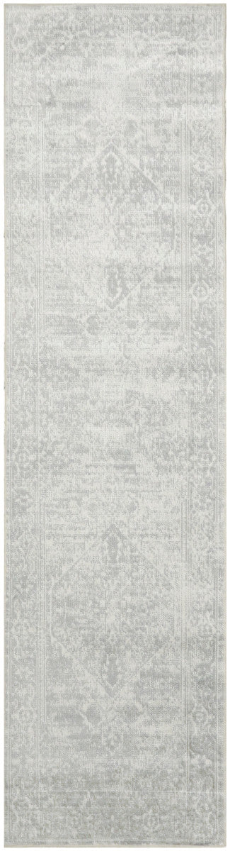 Nourison Astra Light Grey Pet Friendly Machine Washable Rug - 2' x 6'