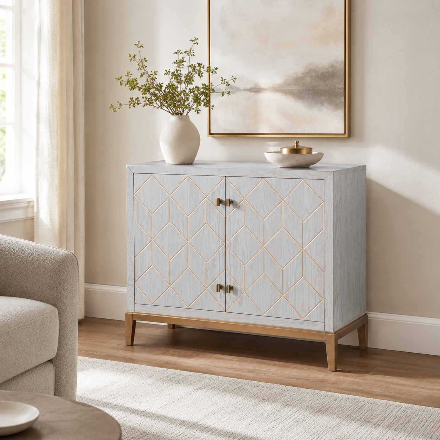 Perrine Wood Bar Cabinet - Main