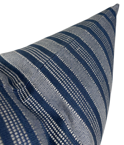 Amida Pillow in White on Indigo