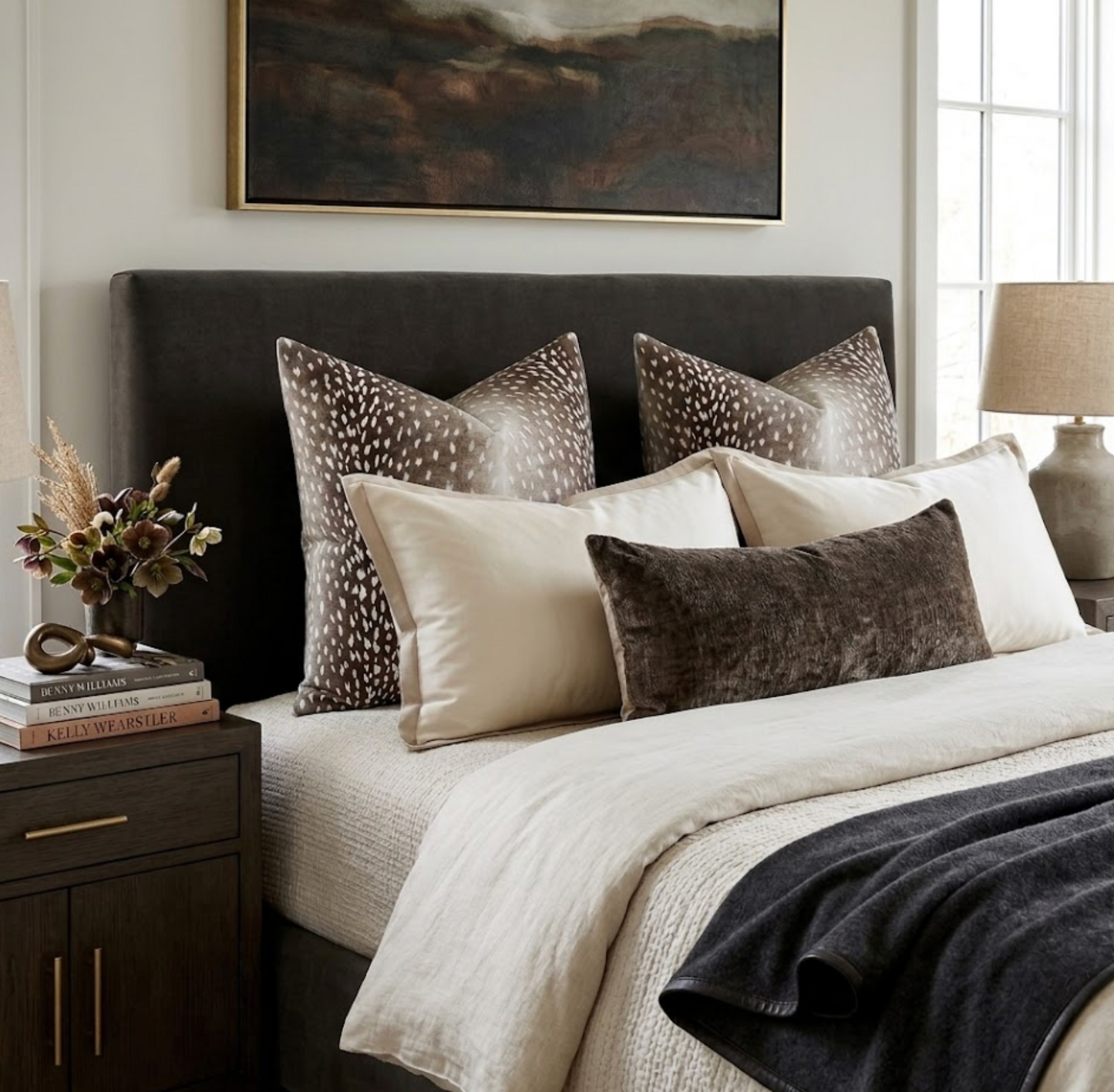 Antelope Pillow in Dark Brown