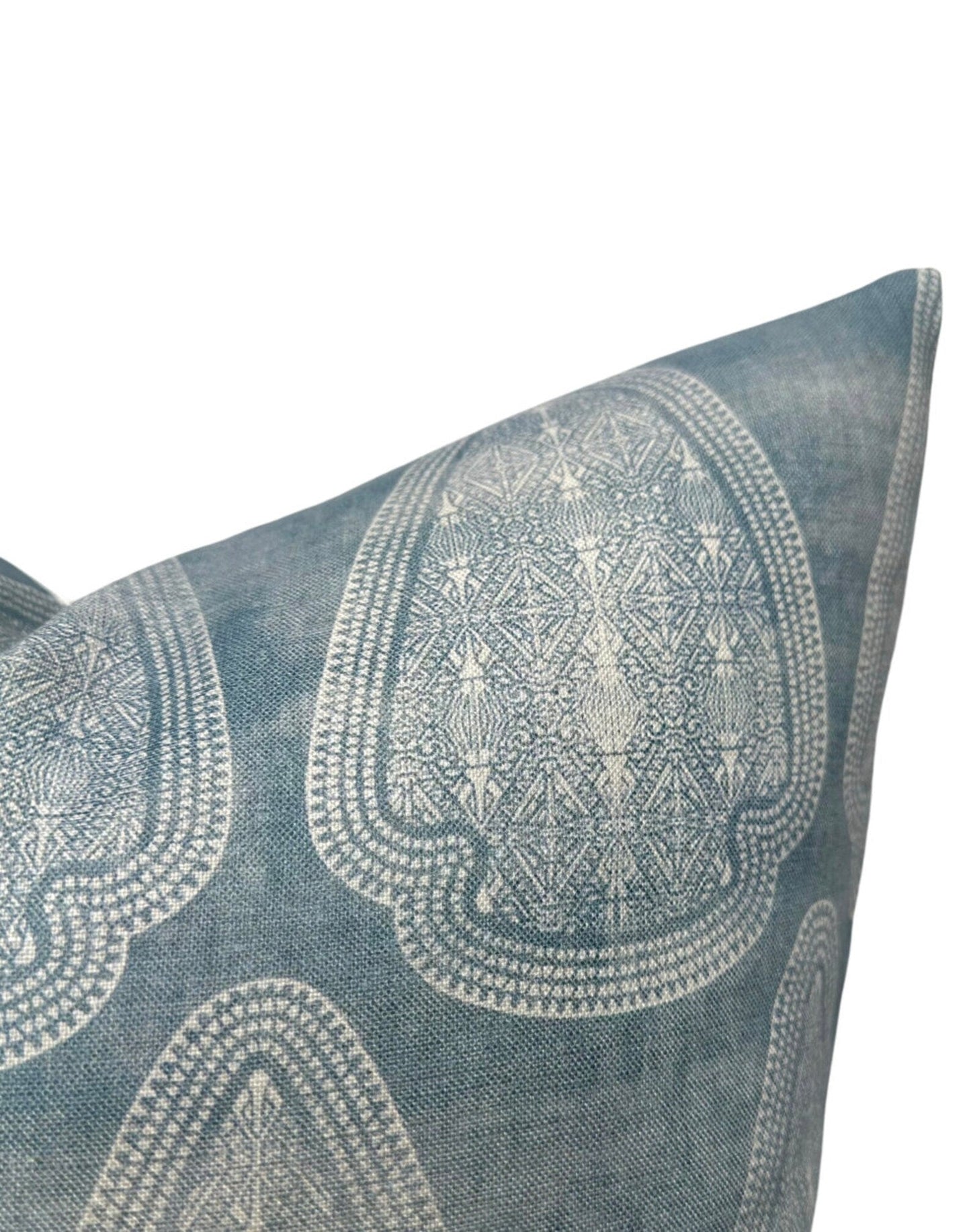 Artemis Distressed Pillow in Lake Blue