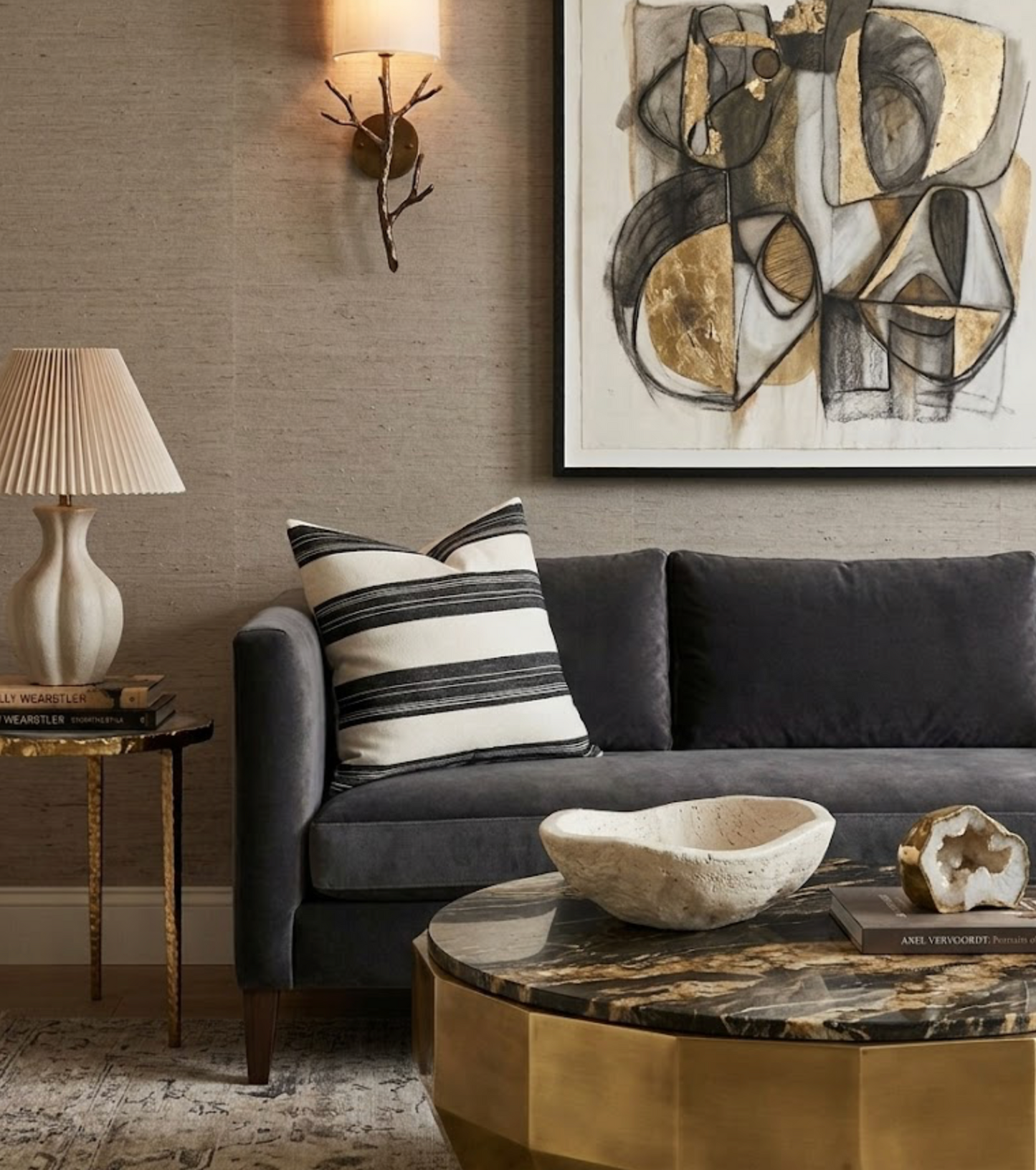 Askew Pillow in Ivory Onyx