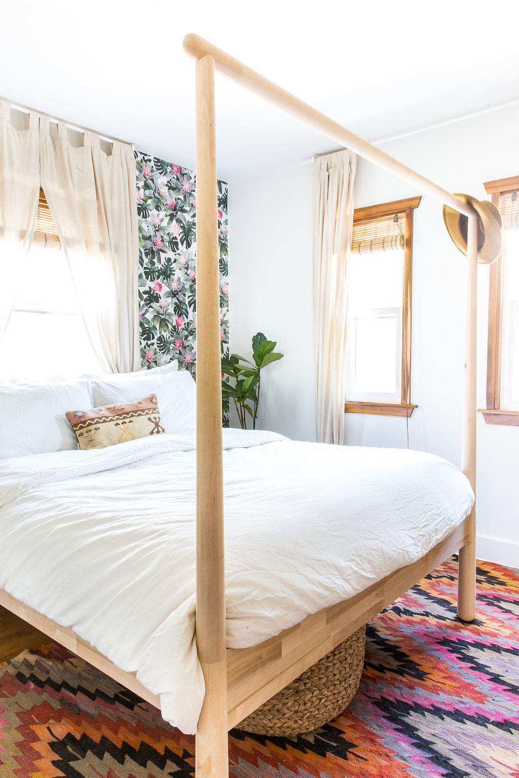 Rad Bromeliad Wallpaper - White